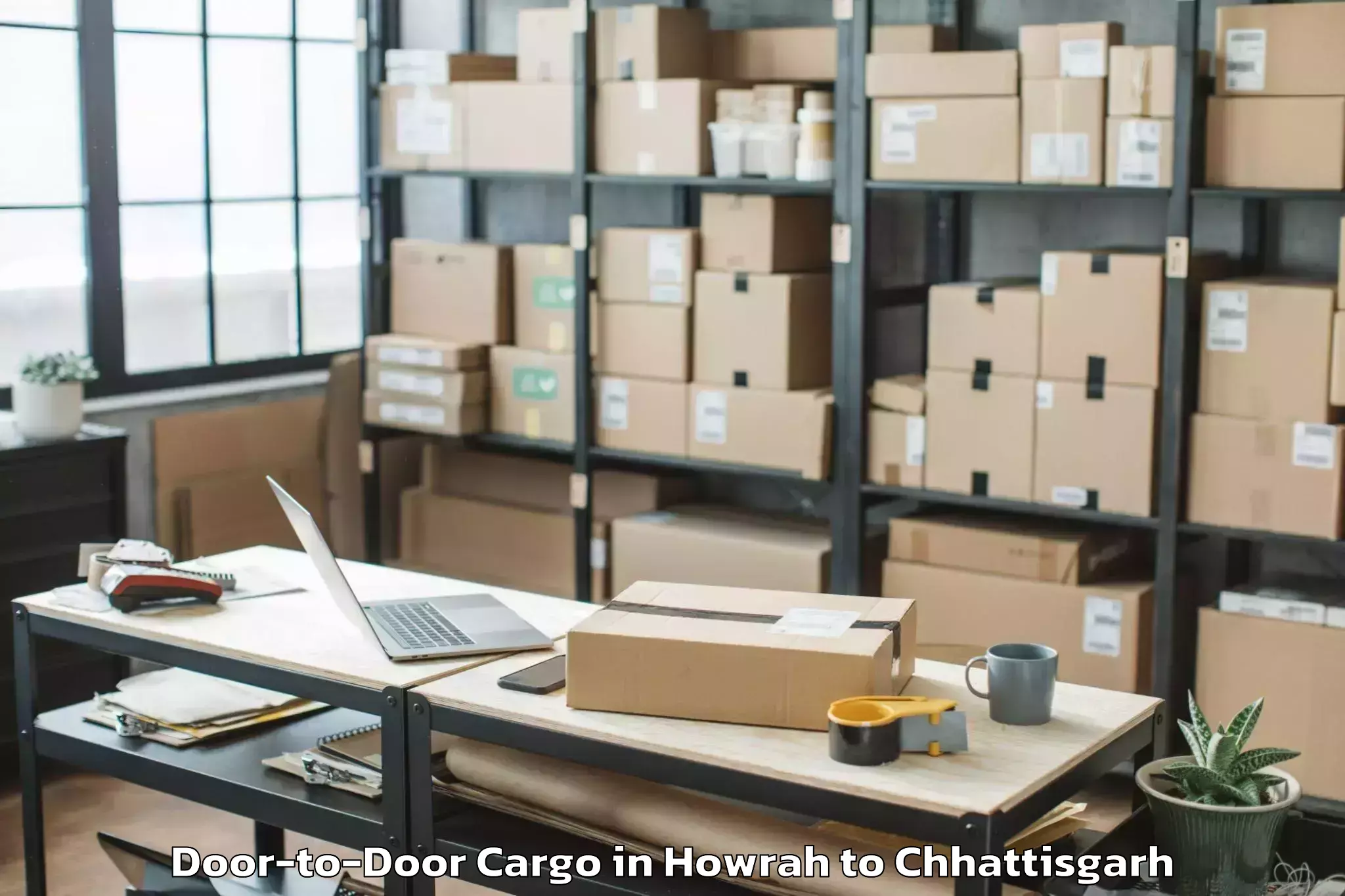 Easy Howrah to City Center Mall Raipur Door To Door Cargo Booking